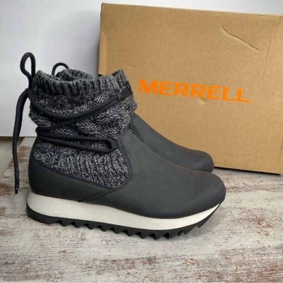 New Merrell Women's Alpine Pull on Knit Snow Boot 7
New with box black - Picture 8 of 8